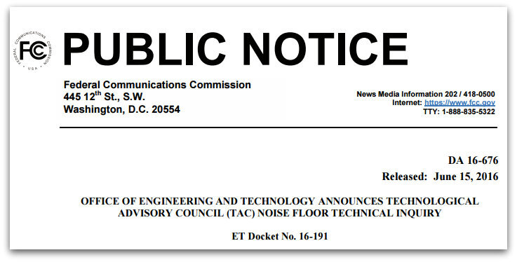 FCC Noise Floor Inquiry | The SWLing Post